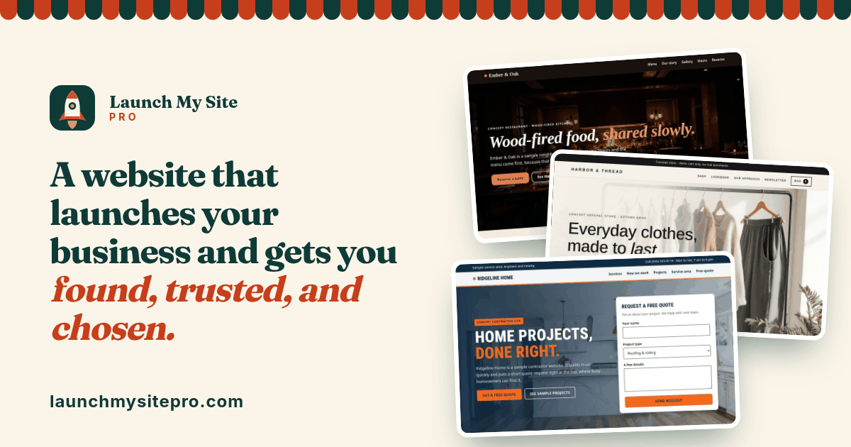 Sample Website Concepts for Any Business